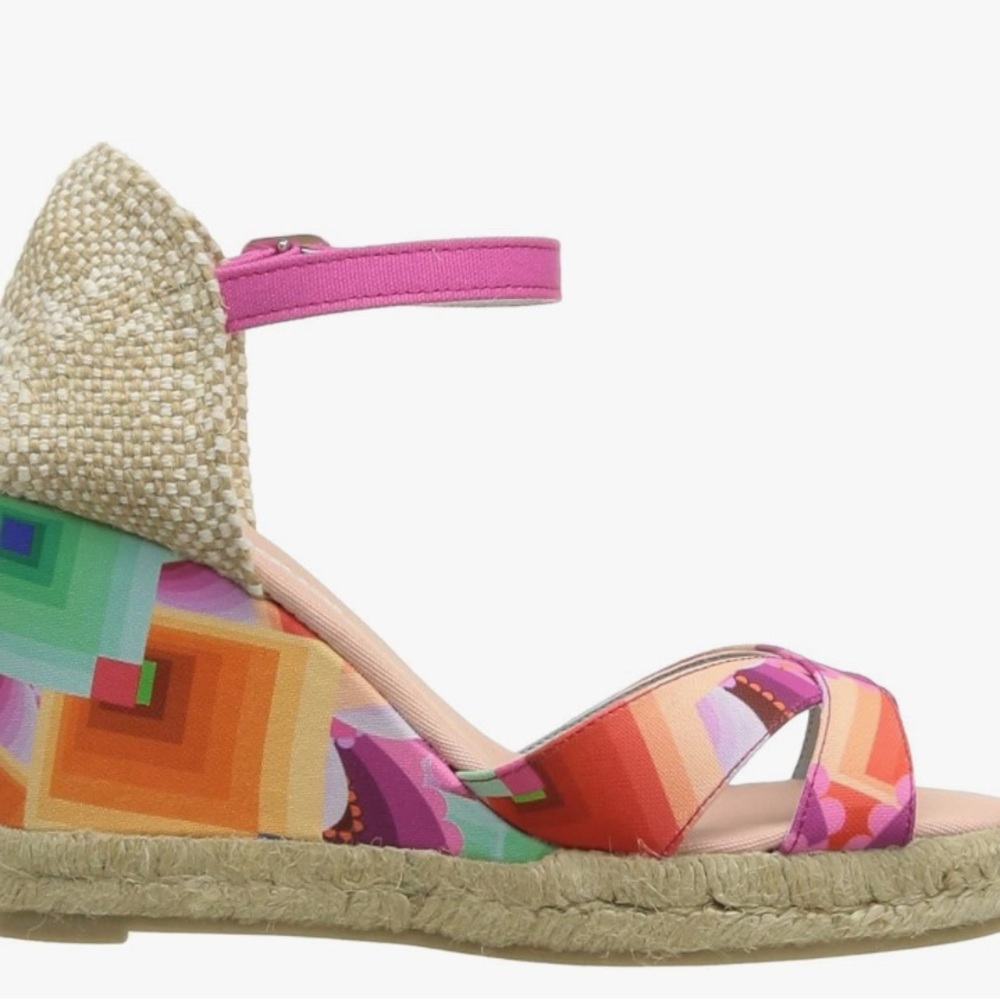 Desigual Galatic Print Wedge Sandal ❤️🧡💙💖 - Picture 3 of 13